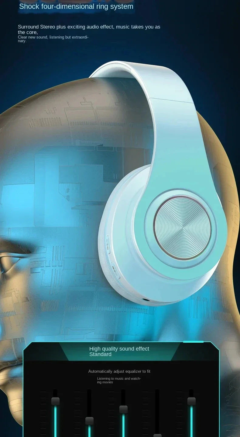 Vibez Bluetooth RGB Noise Cancellation Headphones