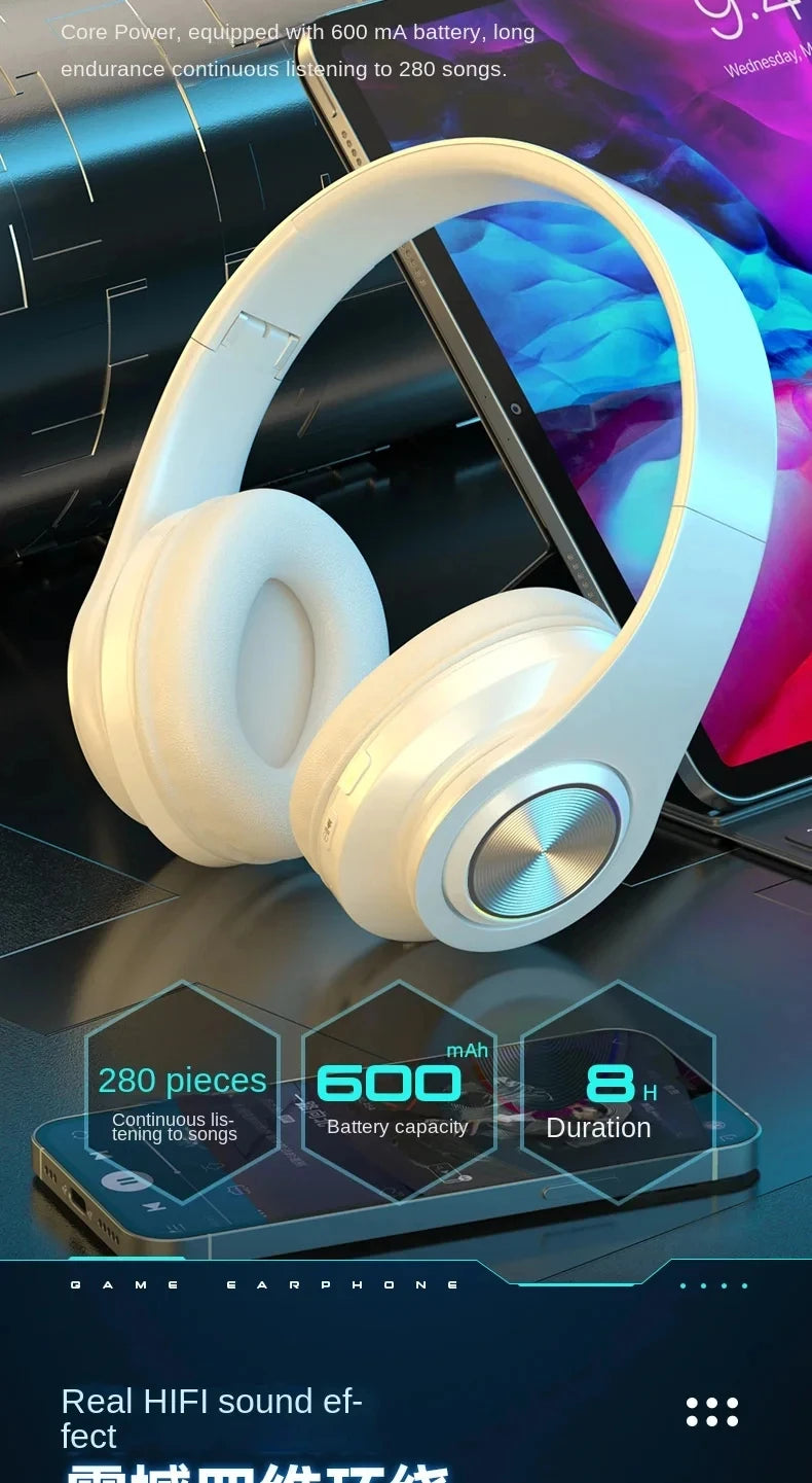 Vibez Bluetooth RGB Noise Cancellation Headphones